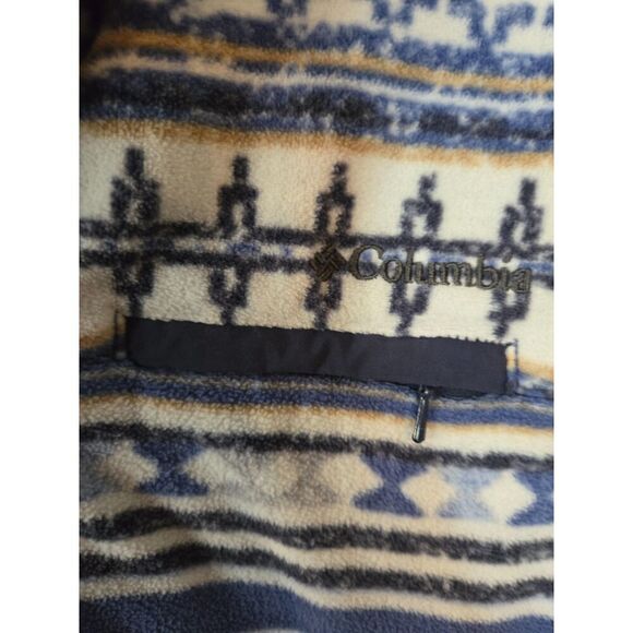 Columbia Women's Mountain Side Aztec Striped Fleece Sweater Size Medium - Picture 5 of 9